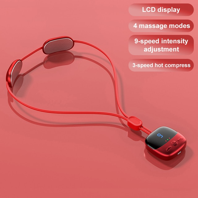 TENS EMS Double Pulse Hot Compress Smart Kneading Neck Massager