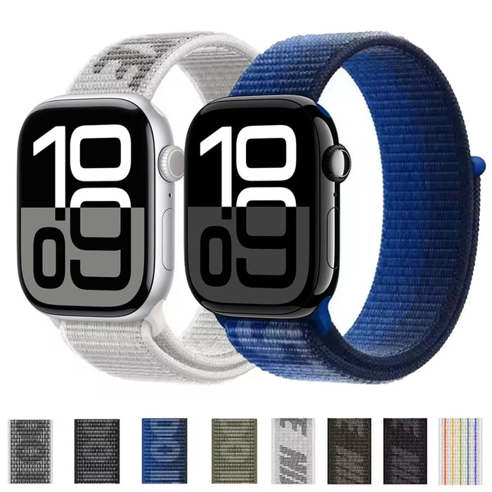 NIKE Styles Nylon Watch Straps For Apple Watch 40mm, 41mm, 42mm, 44 mm, 45mm, 46mm, 49mm On Sale