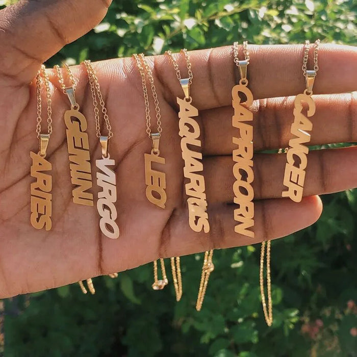 Zodiac Drop Necklaces On Sale