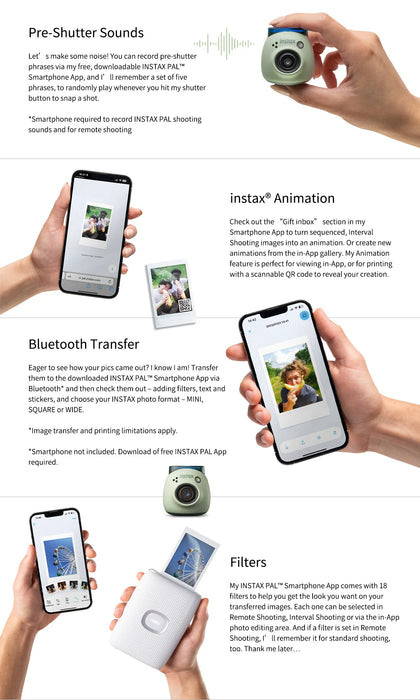 Fujifilm Instax Pal Smart Digital Camera Product Details