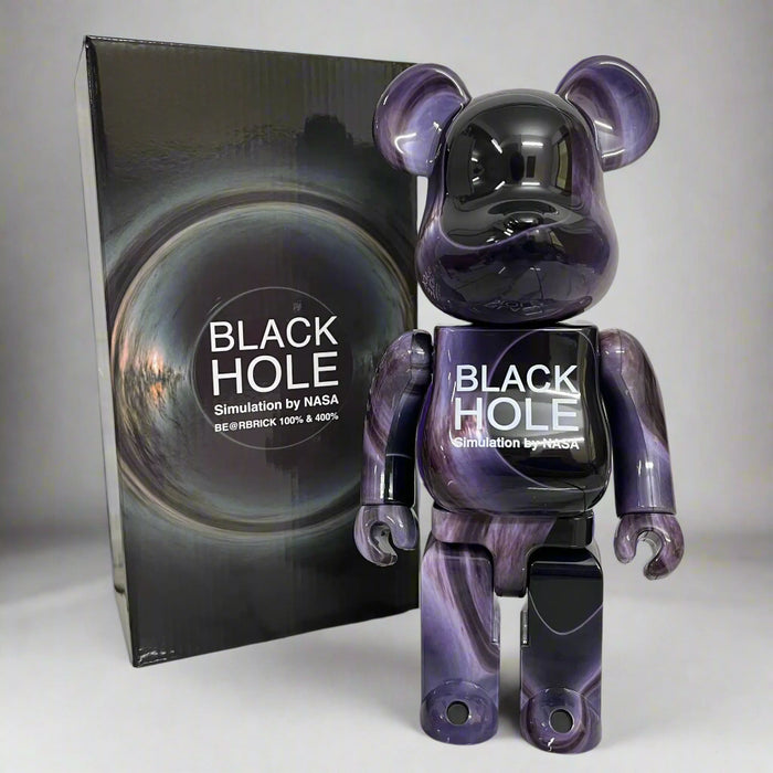 400% Space Cosmic Series Black Hole Bear Statuette Pop Art Decor Collection For Astronomy Enthusiast On Sale