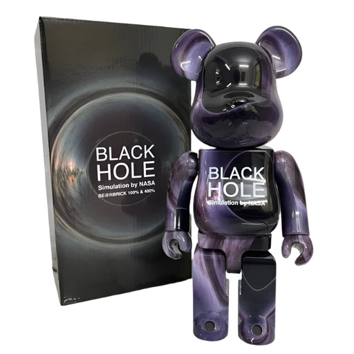 400% Space Cosmic Series Black Hole Bear Statuette Pop Art Decor Collection For Astronomy Enthusiast On Sale