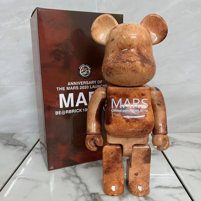 400% Space Cosmic Series Mars Bear Statuette Pop Art Decor Anniversary Of The Mars 2020 Launch Collection For Astronomy Enthusiast On Sale