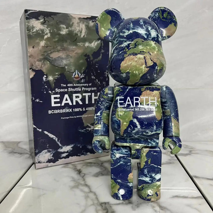 400% Space Cosmic Series New Earth Bear Statuette Pop Art Decor Collection For Astronomy Enthusiast On Sale