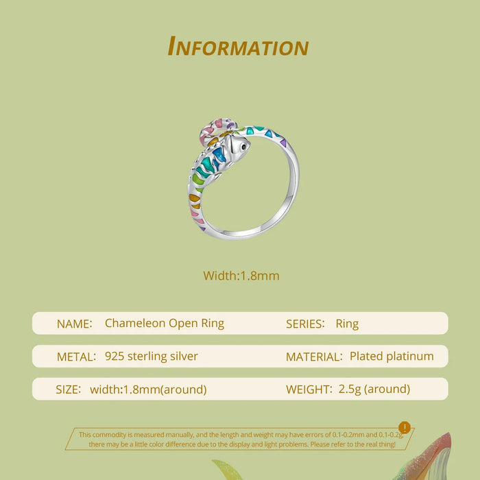 925 Sterling Silver Chameleon Ring On Sale