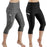 High-Waisted Mid-Calf Leggings With Side Pockets & Back Pocket For Sports, Yoga, Gym On Sale