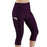 Purple High-Waisted Mid-Calf Leggings With Side Pockets & Back Pocket For Sports, Yoga, Gym On Sale