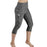 Grey High-Waisted Mid-Calf Leggings With Side Pockets & Back Pocket For Sports, Yoga, Gym On Sale
