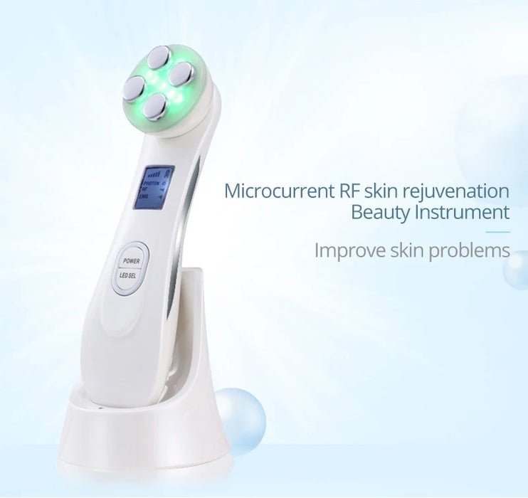 Ultrasonic LED Photon Facial Mesotherapy Electroporation RF Radio Frequency Massager On Sale