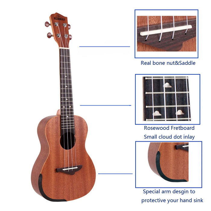 Classic Concert Soprano Tenor Ukulele Set On Sale