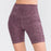 Zebra Purple Quick-drying Cycling Shorts With Side Pockets On Sale
