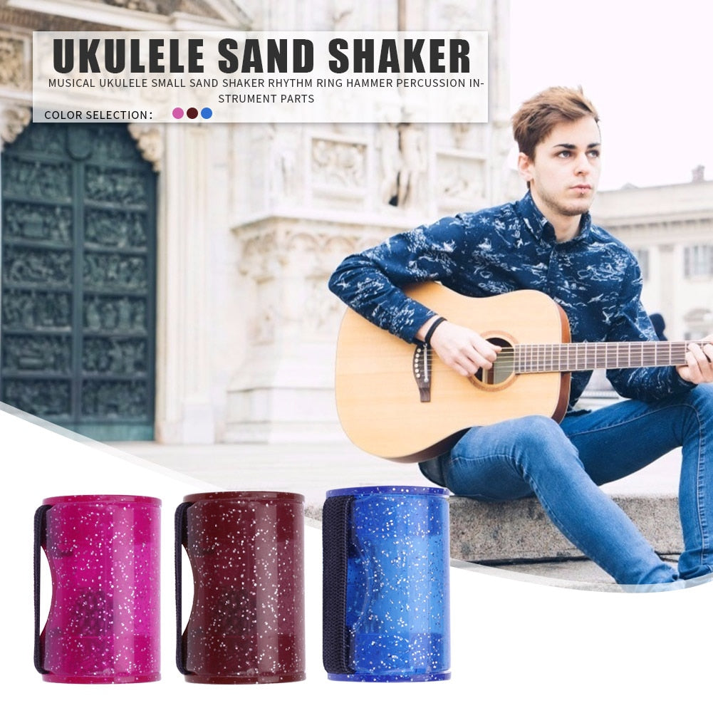 Plastic Rhythm Sand Shaker Music Finger Ring For Ukulele Guitar