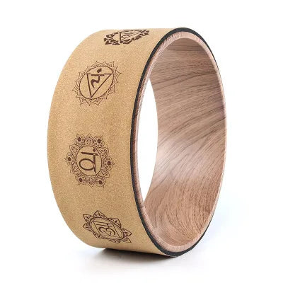 Cork Wood Yoga Wheel On Sale