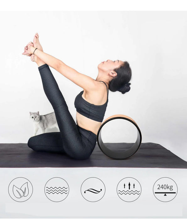 Cork Wood Yoga Wheel On Sale