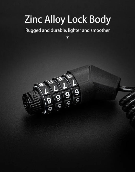 Anti-theft Steel Wire Mini Password Bike Helmet Lock On Sale