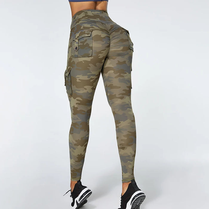 High Waisted Push Up Camouflage Fitness Leggings On Sale