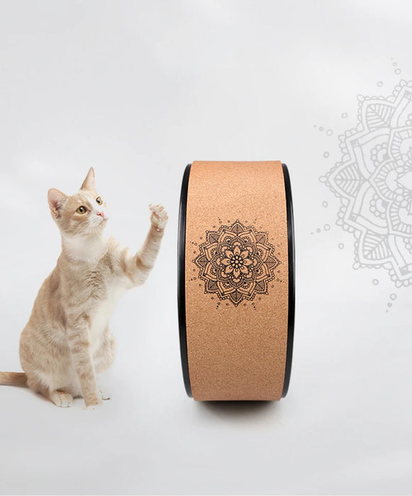 Cork Wood Yoga Wheel On Sale