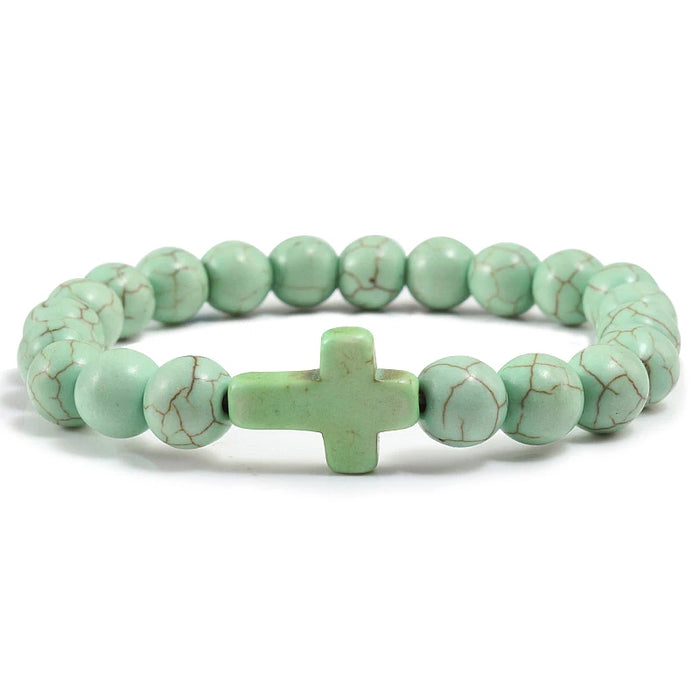 Natural Stone Blessed Charm Yoga Bracelets