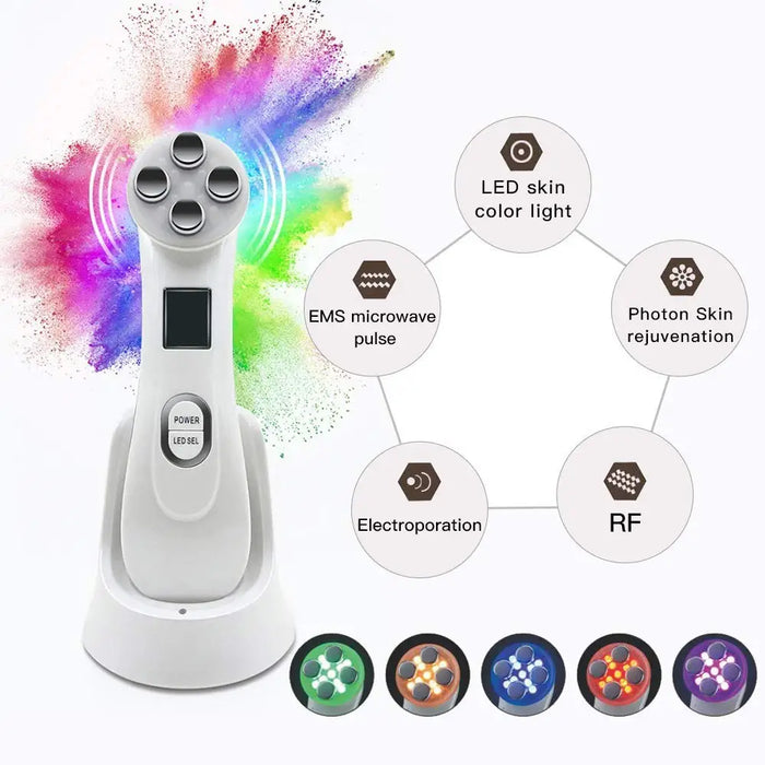 Ultrasonic LED Photon Facial Mesotherapy Electroporation RF Radio Frequency Massager On Sale