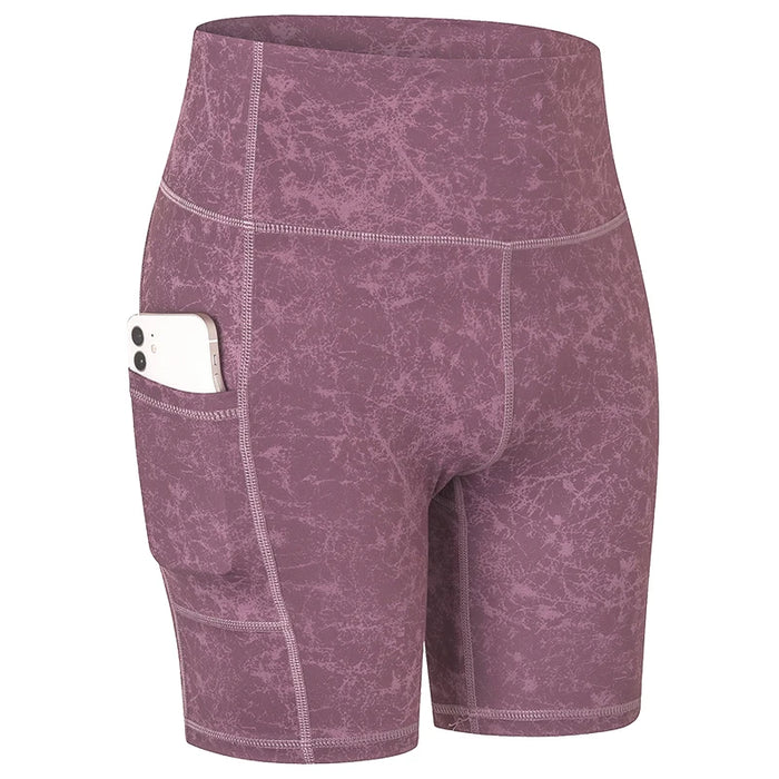Zebra Purple Quick-drying Cycling Shorts With Side Pockets On Sale