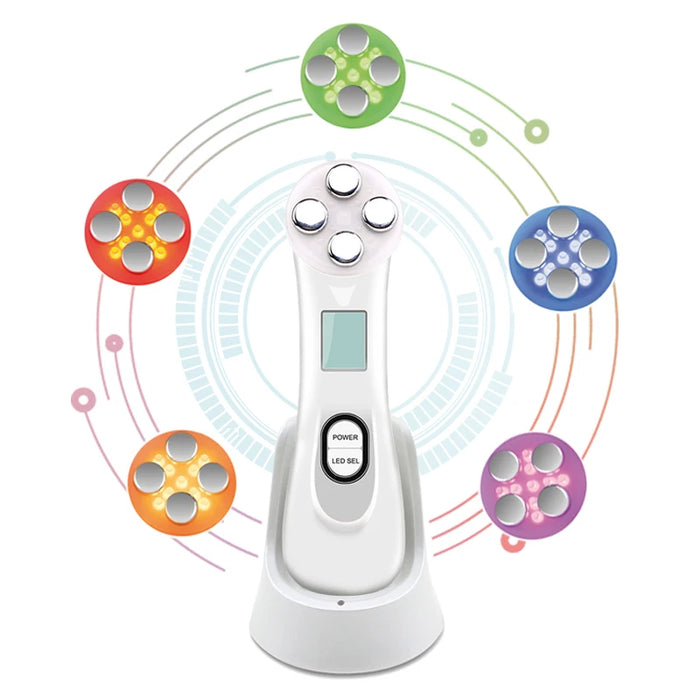 Ultrasonic LED Photon Facial Mesotherapy Electroporation RF Radio Frequency Massager On Sale