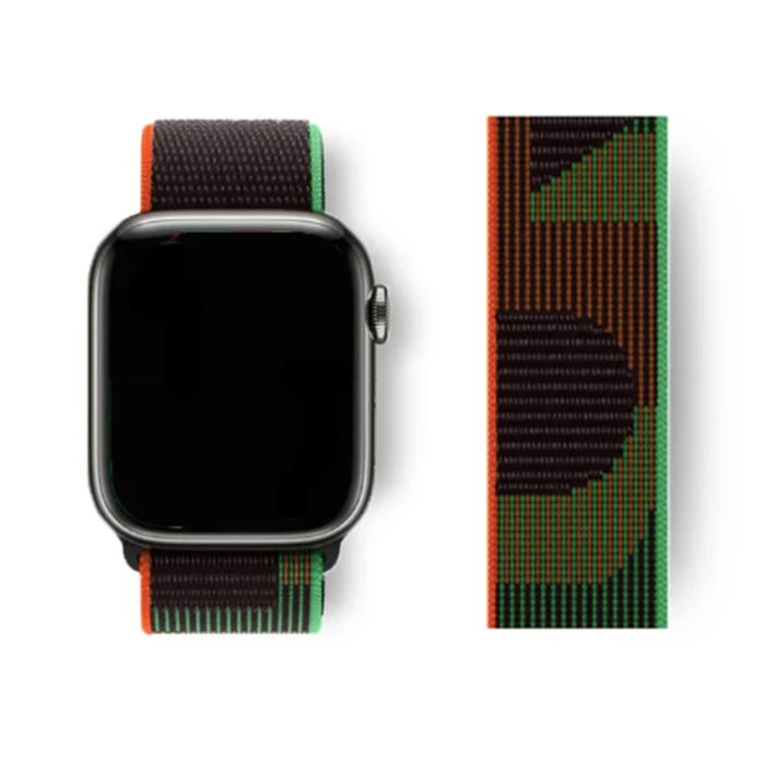 NIKE Designs Black Unity Nylon Watch Straps Collection For Apple Watch On Sale
