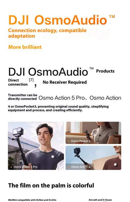 DJI Mic Mini (2TX 1RX + Charging Case) Two-Level Active Noise Cancelling Audio Stable Transmitter On Sale