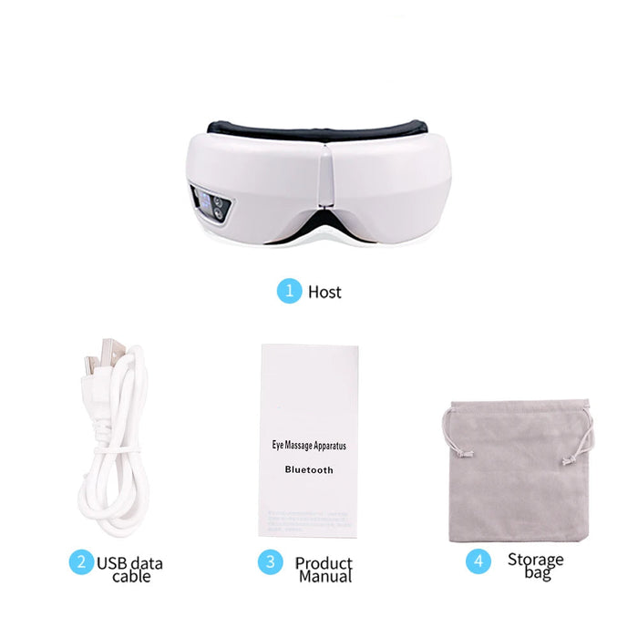 4D Smart Eye Hot Compress Airbag Massager With Bluetooth Music On Sale