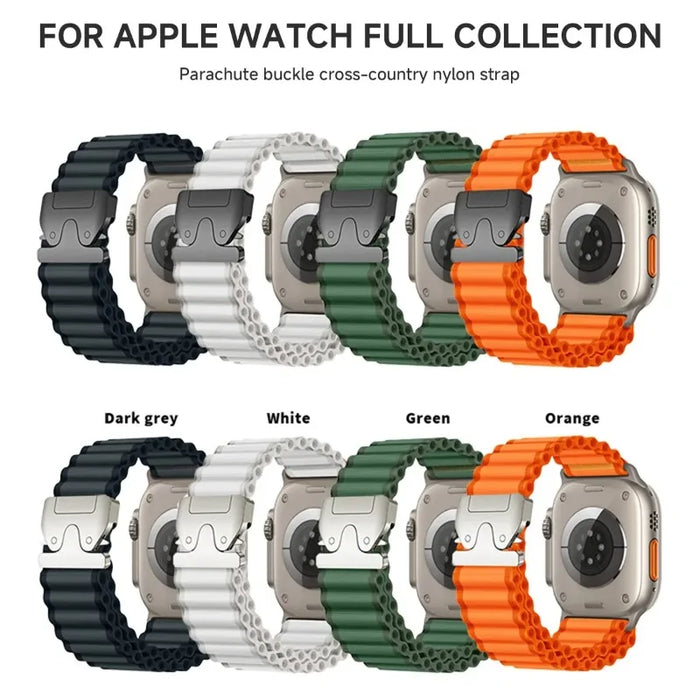 Outdoor Sport Adventure Tactical Nylon Loop Strap Collection for Apple Watch Band Ultra, 49mm, 46mm, 45mm,  42mm, 41mm, 40mm, 38mm On Sale