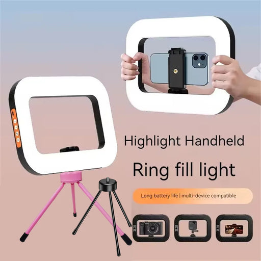 Rechargeable Handheld LED Ring Fill Light For Indoor, Outdoor Mobile Phone Photography, Selfie, Youtube Live On Sale