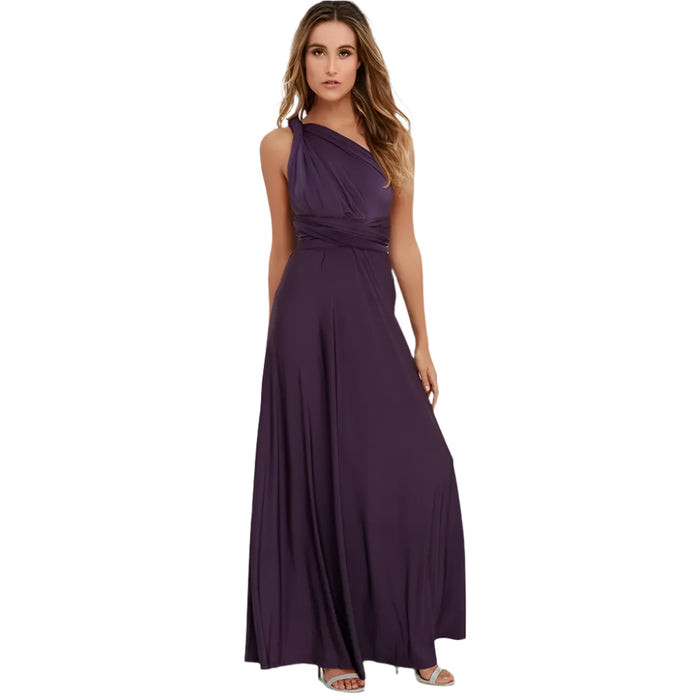 Purple Maxi Convertible Long Dress On Sale