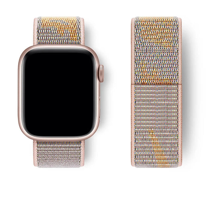 NIKE Styles Pink Nylon Watch Straps For Apple Watch 40mm, 41mm, 42mm, 44 mm, 45mm, 46mm, 49mm On Sale