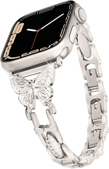 Starlight Butterfly Women Apple Watch Diamond Adjustable Chain 38mm 40mm 42mm 44mm 45mm 49mm On Sale