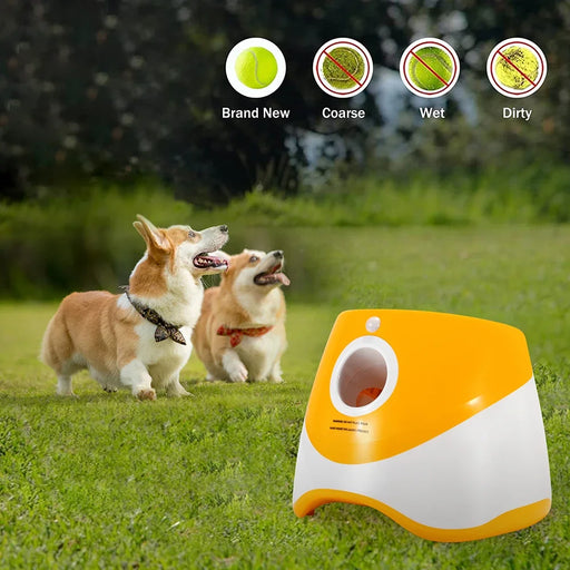 Dog Ball Thrower Toy Automatic Tennis Ball Launcher With 3 Distance Catapult Settings On Sale