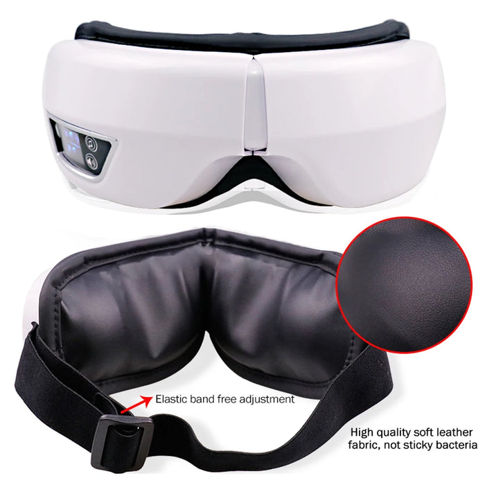 4D Smart Eye Hot Compress Airbag Massager With Bluetooth Music On Sale