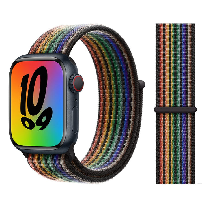 NIKE Pride Edition Designs Nylon Watch Straps Collection For Apple Watch On Sale 