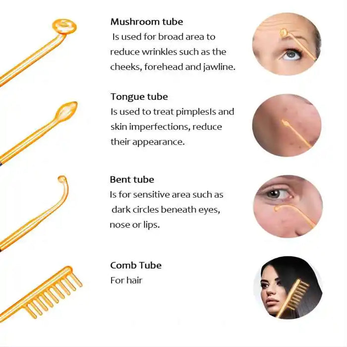Cordless High Frequency Electric Current Facial Beauty Wand On Sale