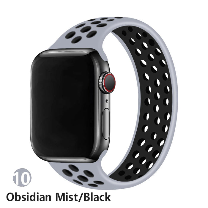 NIKE Style Obsidian Black Sport Solo Band for Apple Watch Strap On Sale