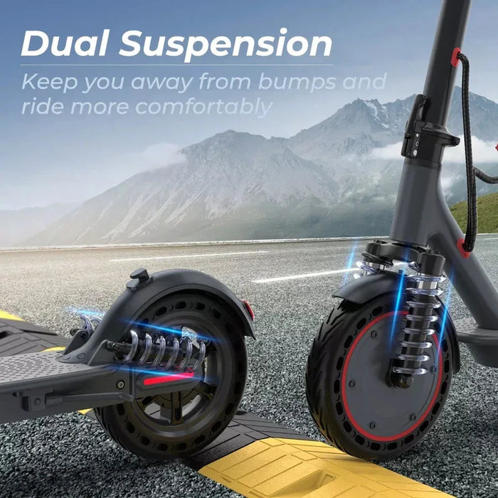 T-MAX Lightweight Foldable Long Range Electric Scooter 48V 10.5Ah 500W Motor with APP For Adults On Sale