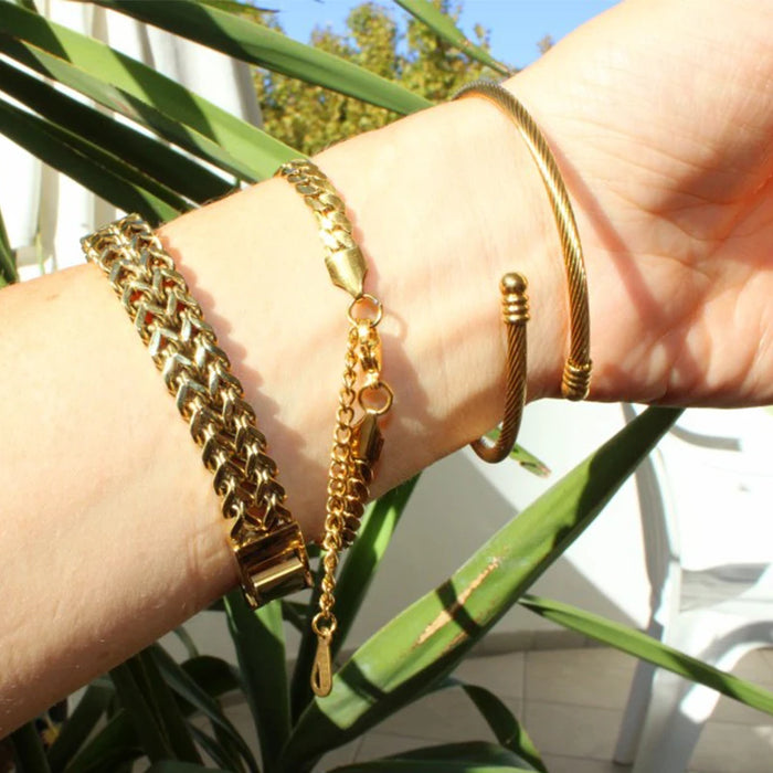 Stainless Steel Miami Chunky Link Chain Bracelets On Sale