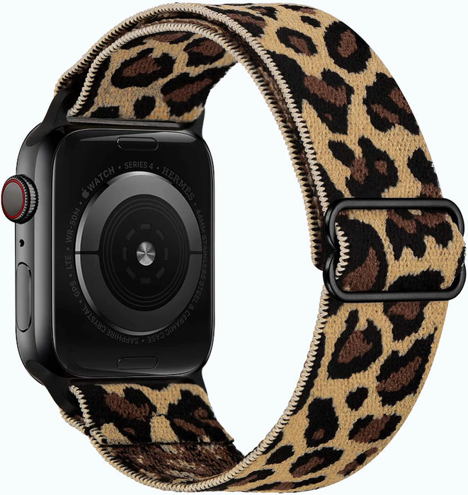Light Leopard Scrunchie Watch Strap For Apple Watch Band Series 49mm, 45mm, 44mm, 42mm, 41mm, 40mm, 38mm On Sale