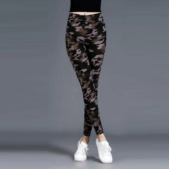 Black Python Pattern Soft High-Waisted Camouflage Yoga Gym Leggings On Sale