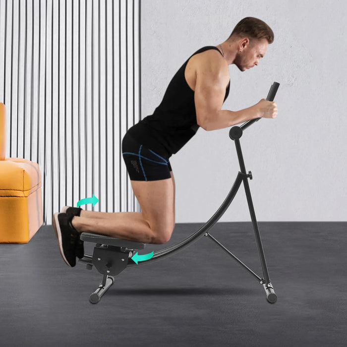 Foldable 0°-180° Rotation Carbon Steel Ab Exercise Machine Fitness Equipment For Home Gym On Sale