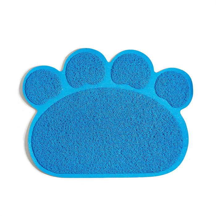 Blue Waterproof High Resilience Fiber Non-slip Pet Food Bowl Placemat On Sale