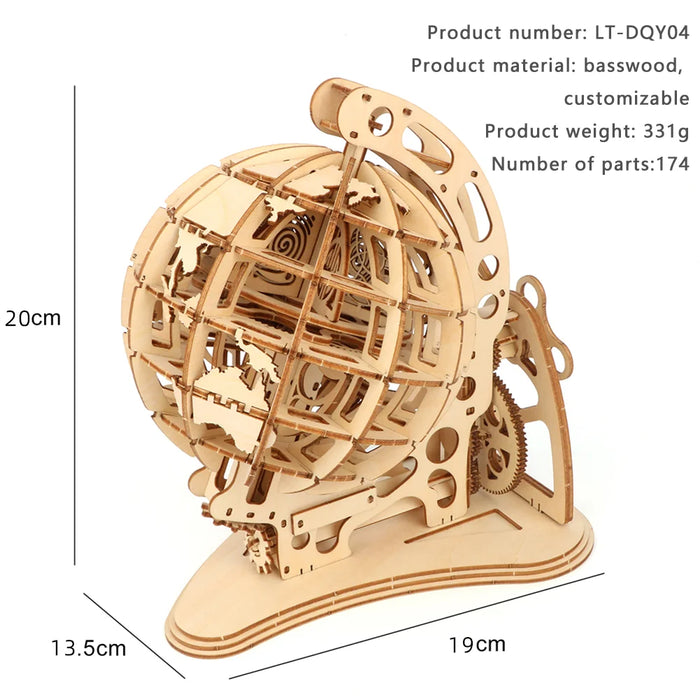 Mechanical Globe 3D Wooden Puzzle On Sale