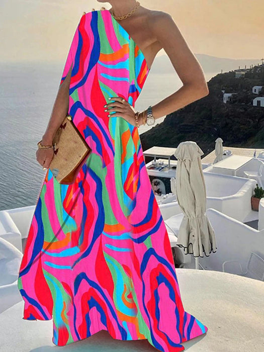 Elegant Off Shoulder Boho Long Maxi Summer Dress On Sale