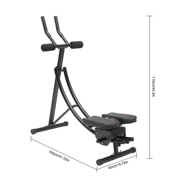 Foldable 0°-180° Rotation Carbon Steel Ab Exercise Machine Fitness Equipment For Home Gym On Sale