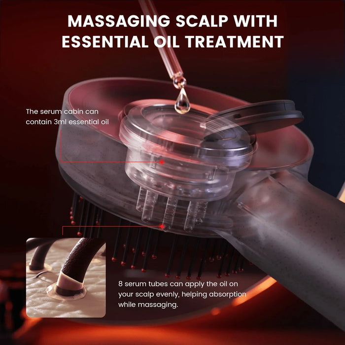 3 Modes Red Light Vibration Massage Comb Nourish Scalp Promotes Hair Growth And Hair Follicle Strength On Sale
