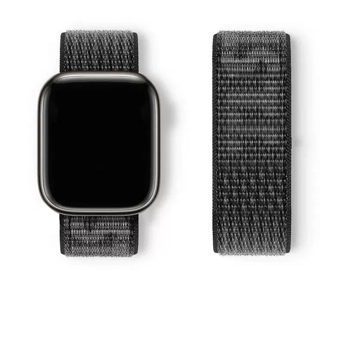 Black Summit NIKE Slogan Styles Nylon Watch Straps For Apple Watch 40mm, 41mm, 42mm, 44 mm, 45mm, 46mm, 49mm On Sale