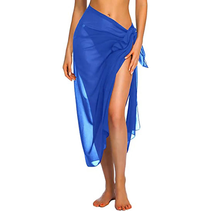 Blue Beach Bikini Long Sarong Scarf for Swimwear Cover-ups On Sale